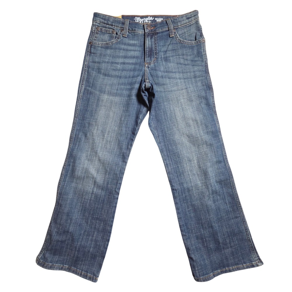 Wrangler Retro Relaxed Bootcut Jeans 12 Husky Medium Wash 10BRT20FL Western NWT